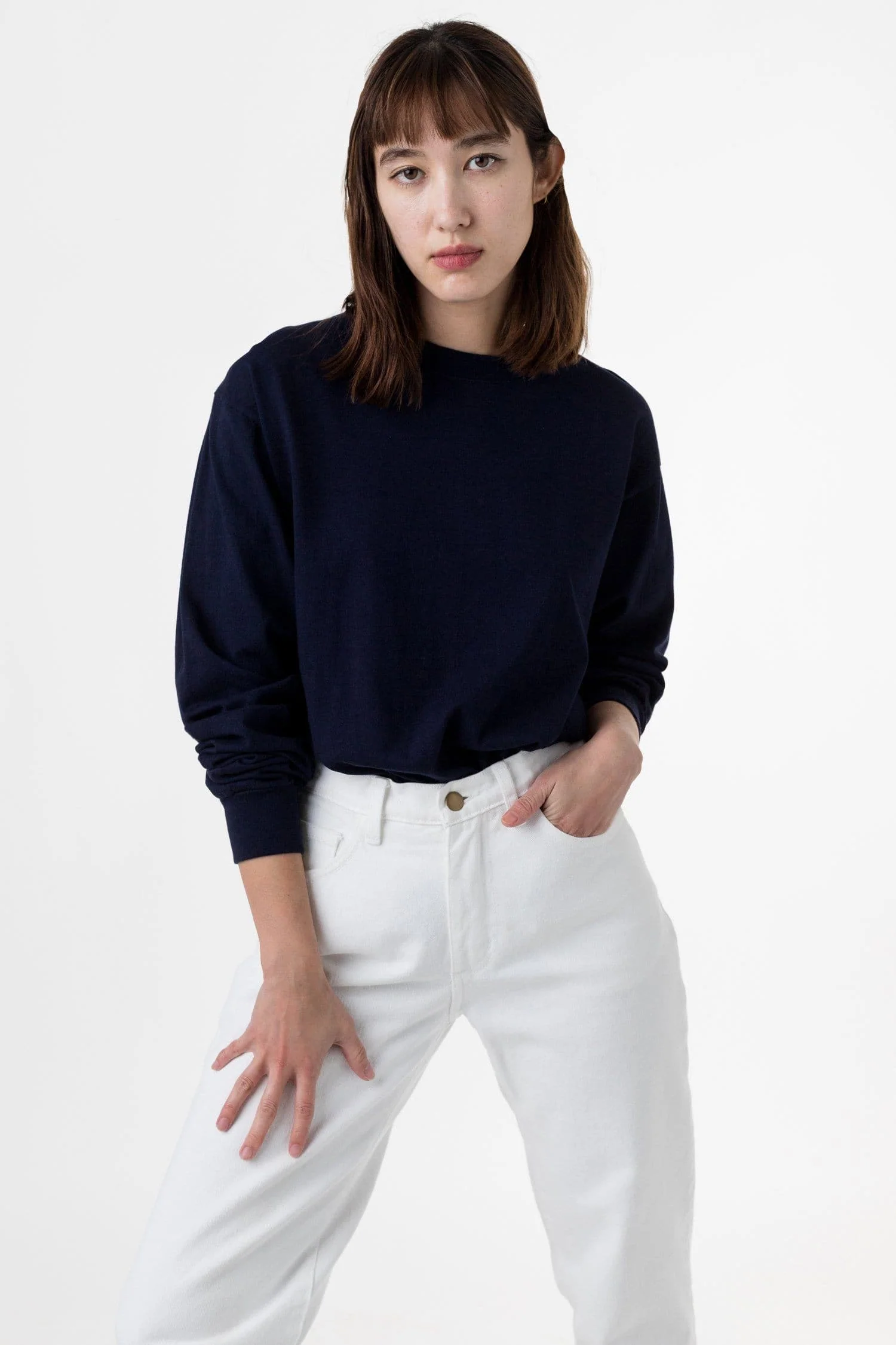 1807GD Unisex - 6.5oz Long Sleeve Garment Dye Crew Neck T-Shirt - Image 15