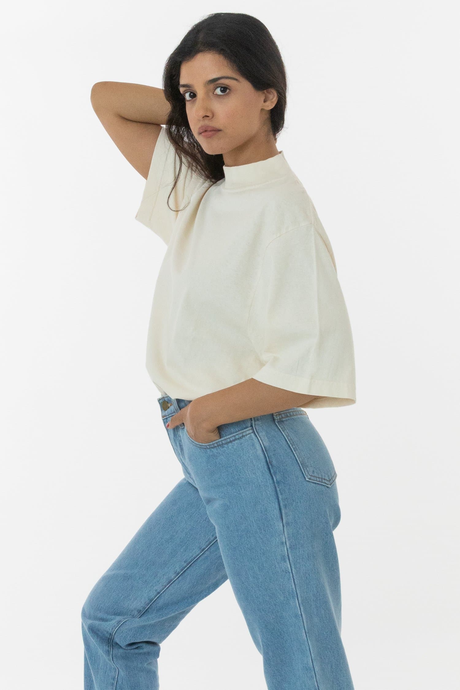 1825GD Unisex - Oversized Short Sleeve High Mockneck T-shirt - Image 10