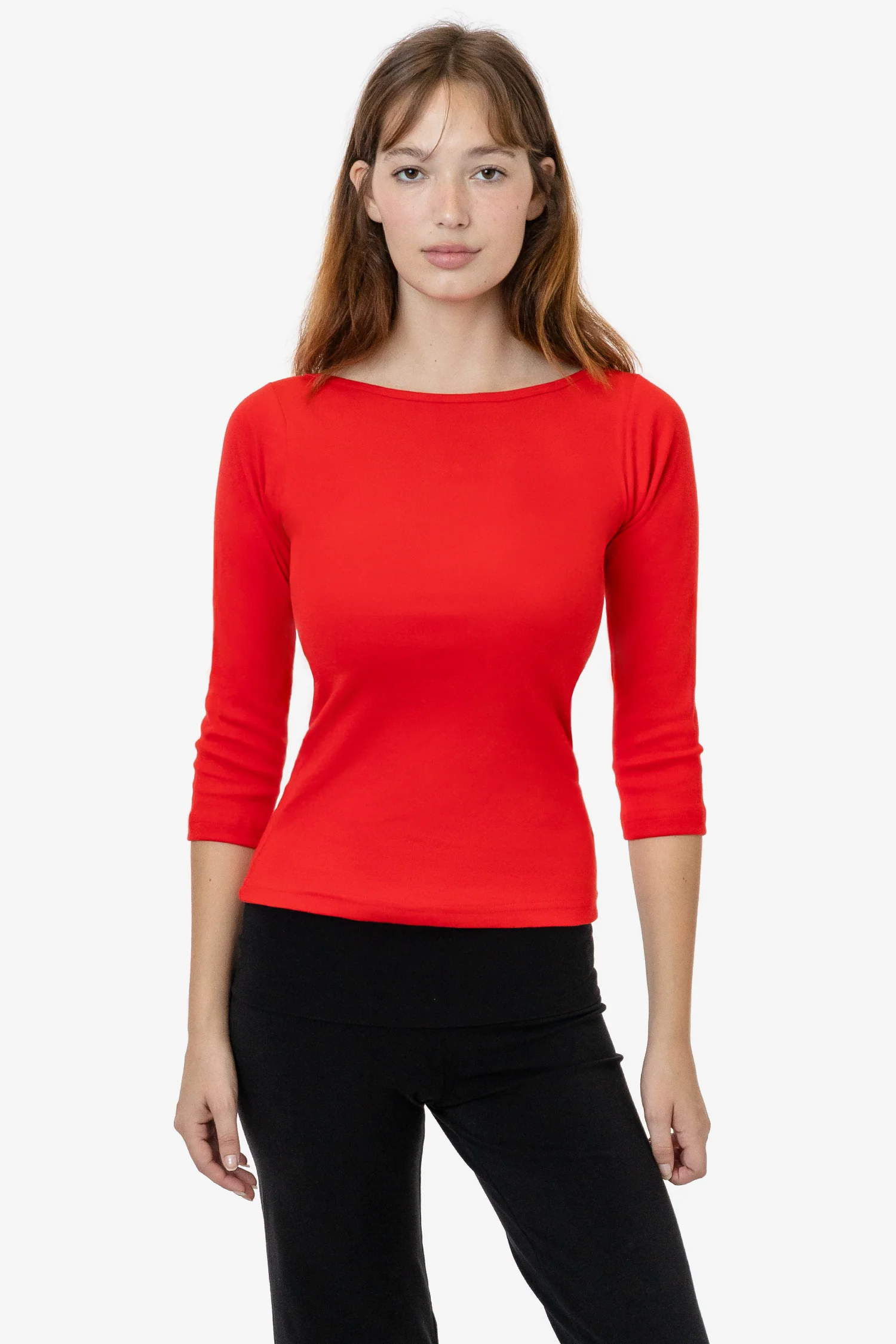 43044 - Baby Rib 3/4 Sleeve Boatneck Top - Image 10