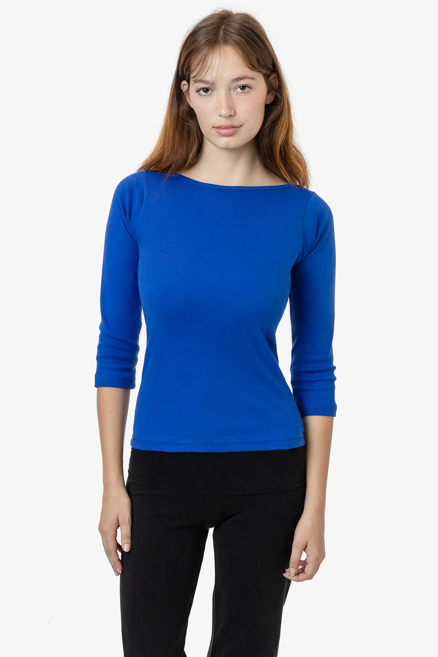 43044 - Baby Rib 3/4 Sleeve Boatneck Top - Image 13