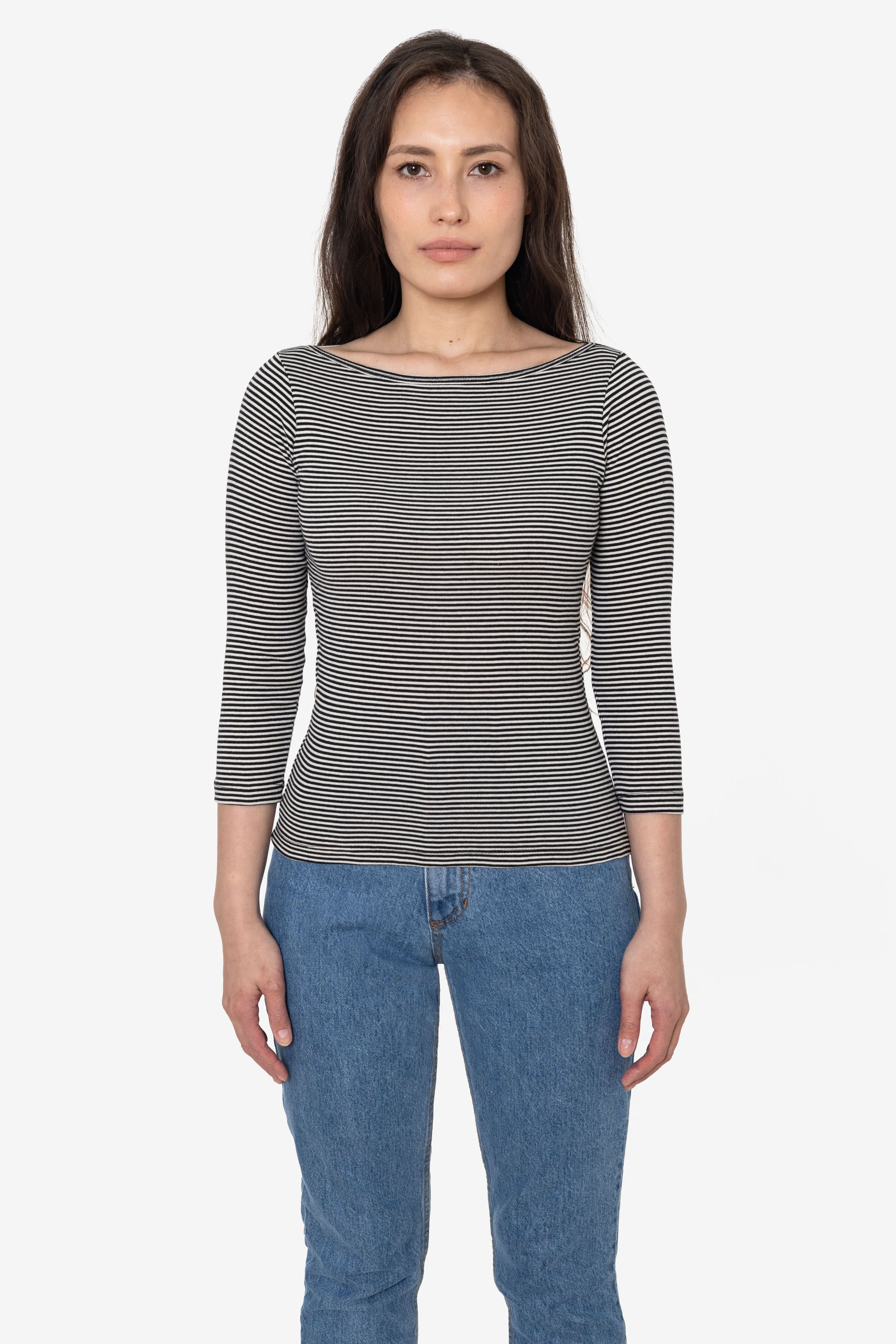 43044 - Baby Rib 3/4 Sleeve Boatneck Top - Image 20