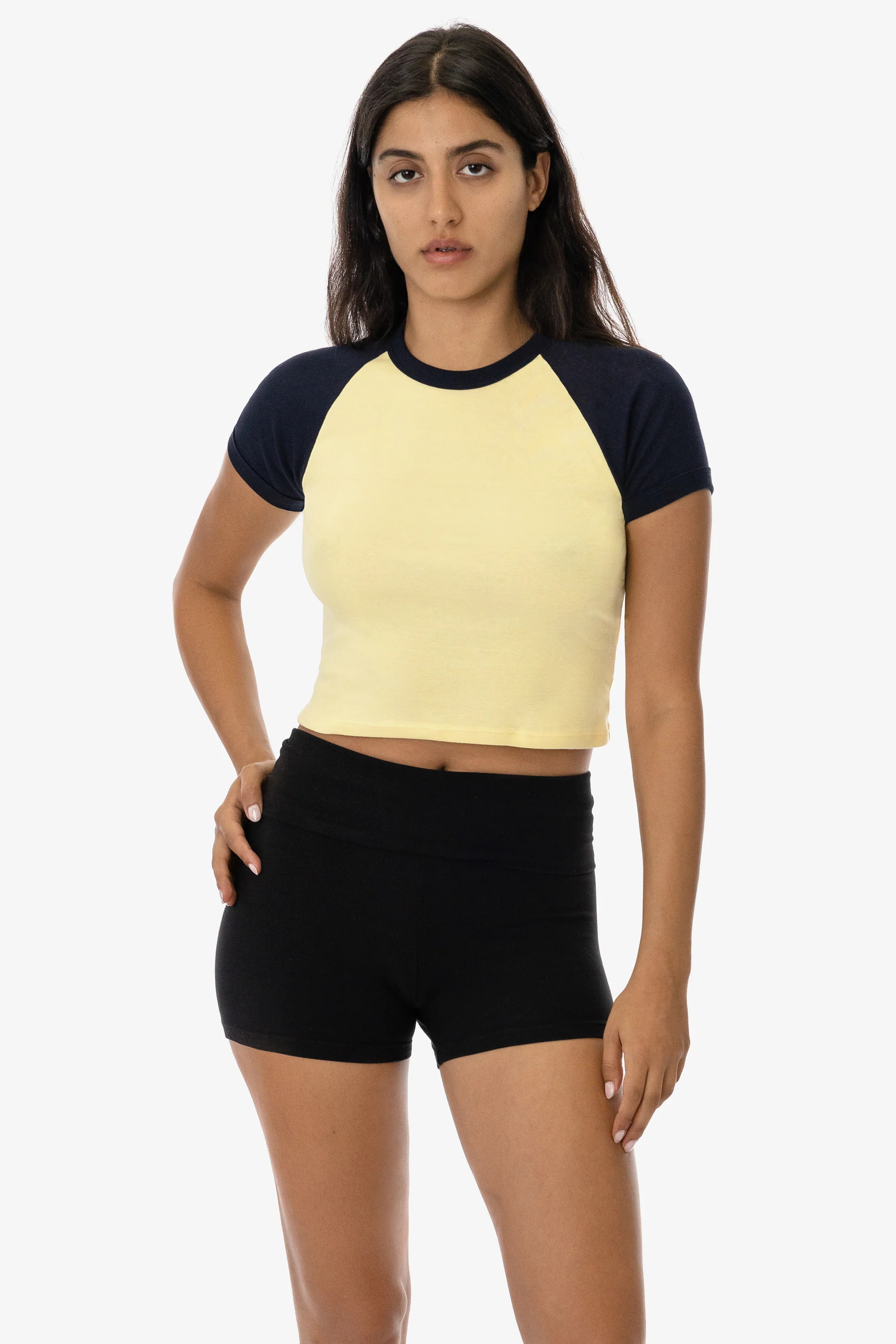 43077 - Baby Rib Short Sleeve Cropped Raglan - Image 13