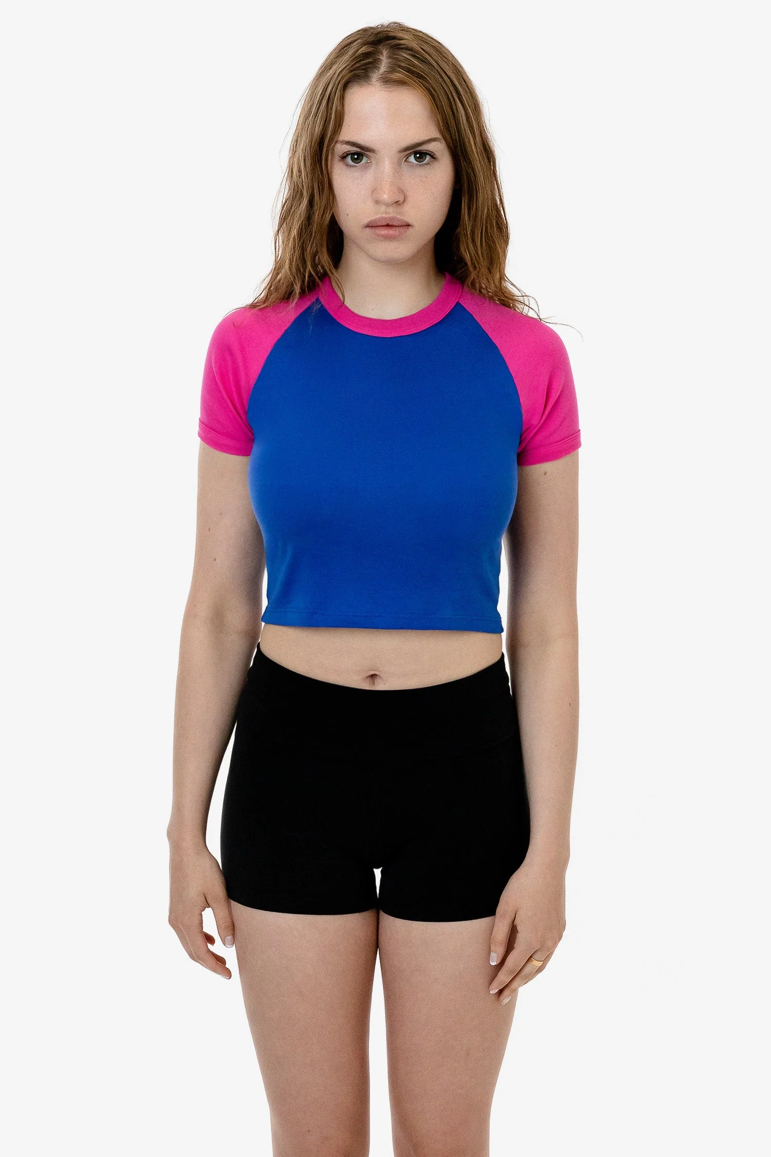 43077 - Baby Rib Short Sleeve Cropped Raglan - Image 16