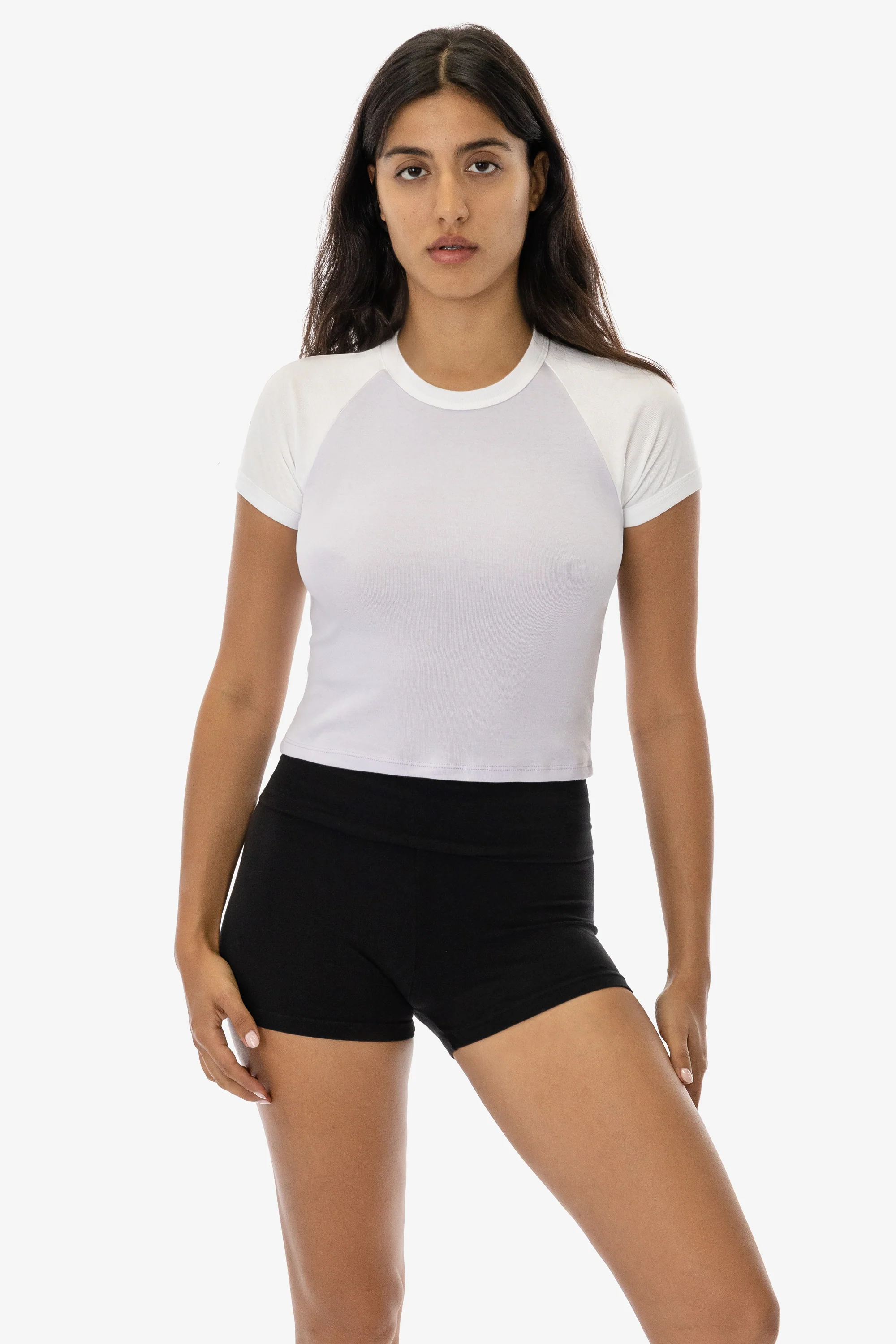 43077 - Baby Rib Short Sleeve Cropped Raglan - Image 19