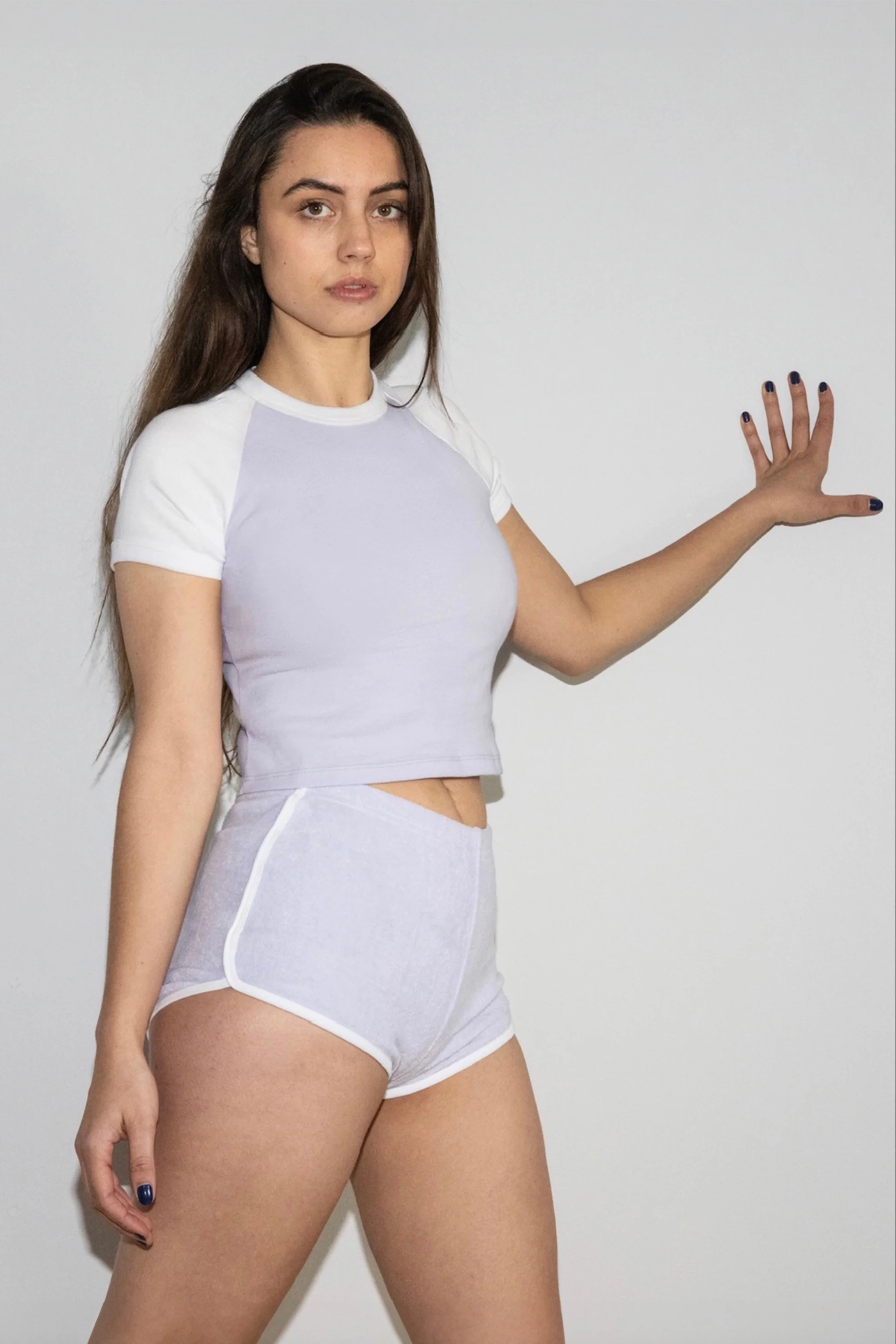 43077 - Baby Rib Short Sleeve Cropped Raglan - Image 28