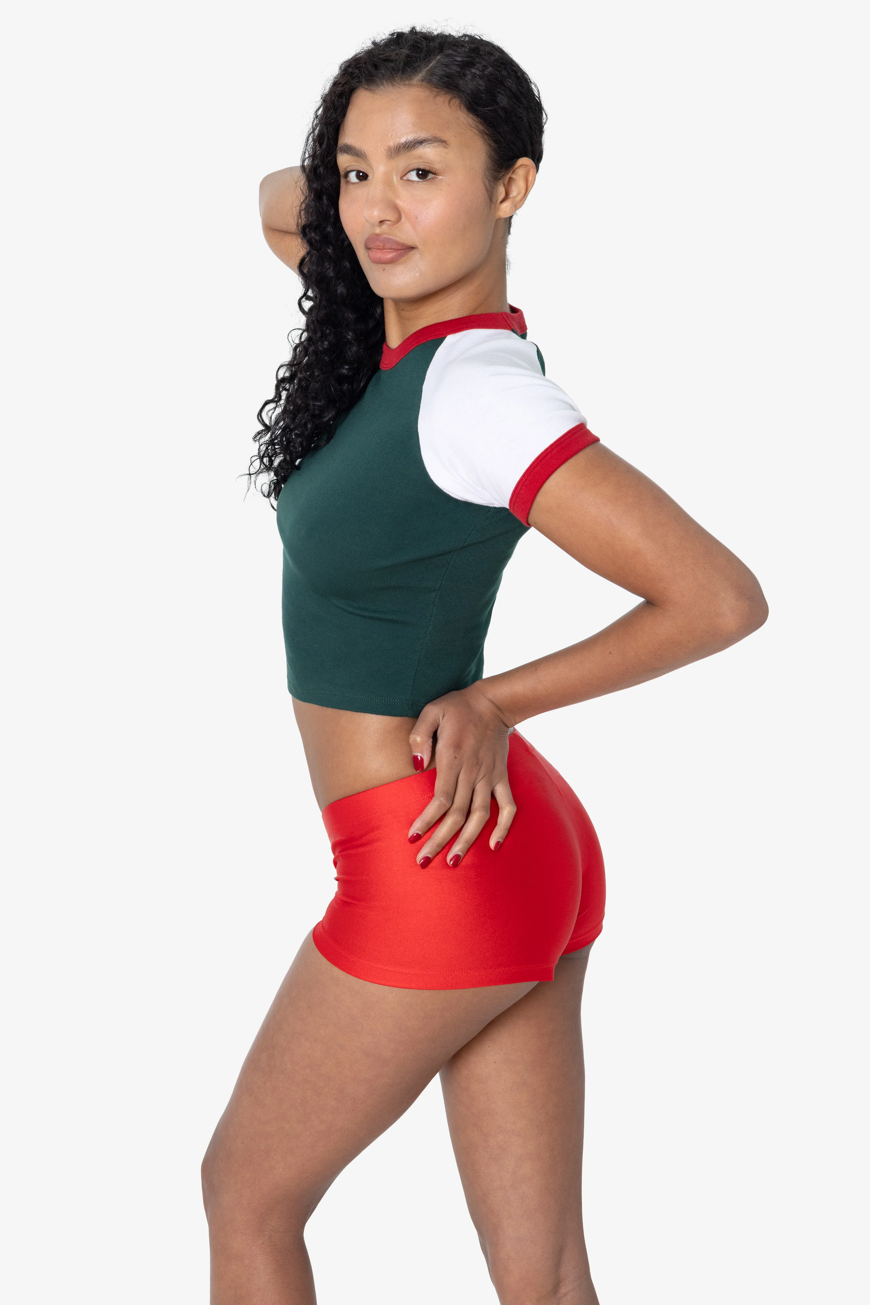 43077 - Baby Rib Short Sleeve Cropped Raglan - Image 5