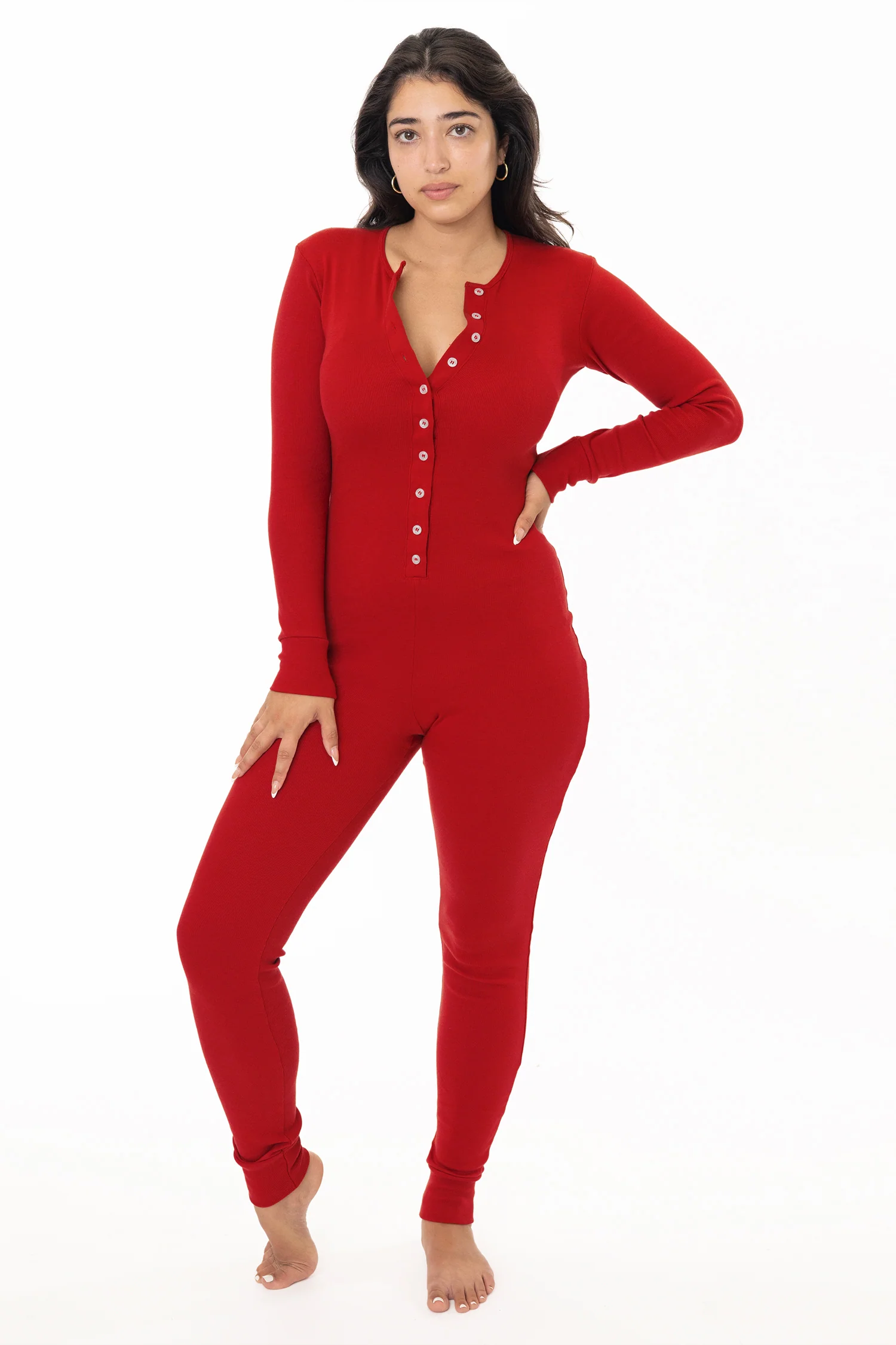 4390 - Poly Cotton Rib Henley One Piece - Image 15