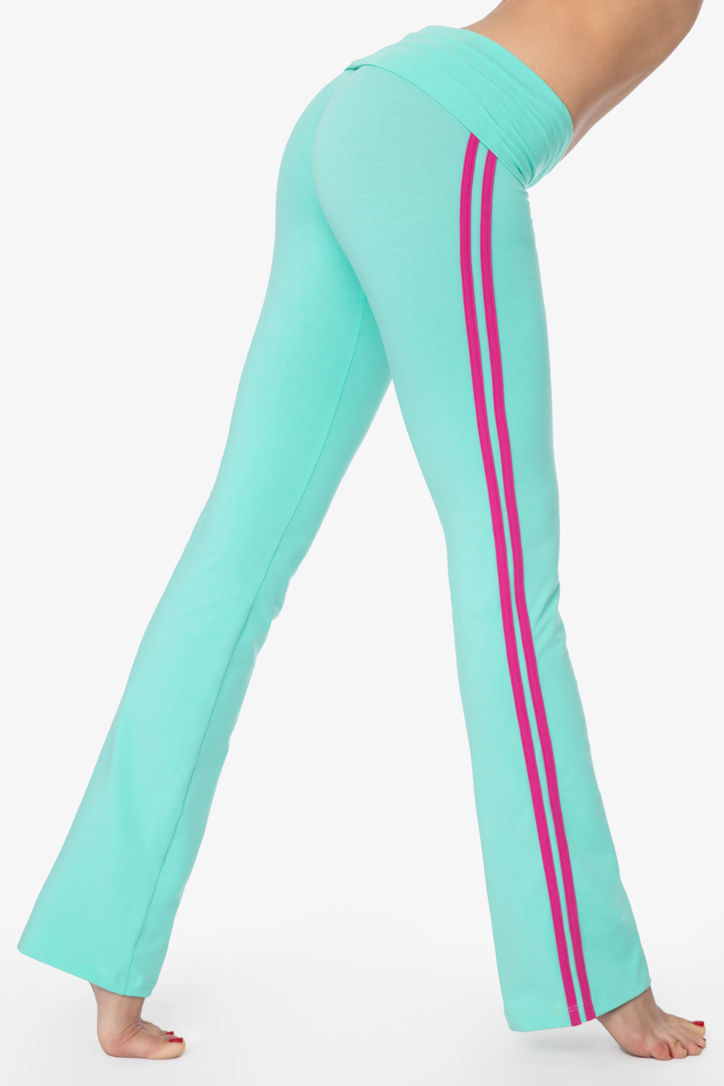 83530 - Cotton Spandex Athletic Stripe Yoga Legging - Image 4