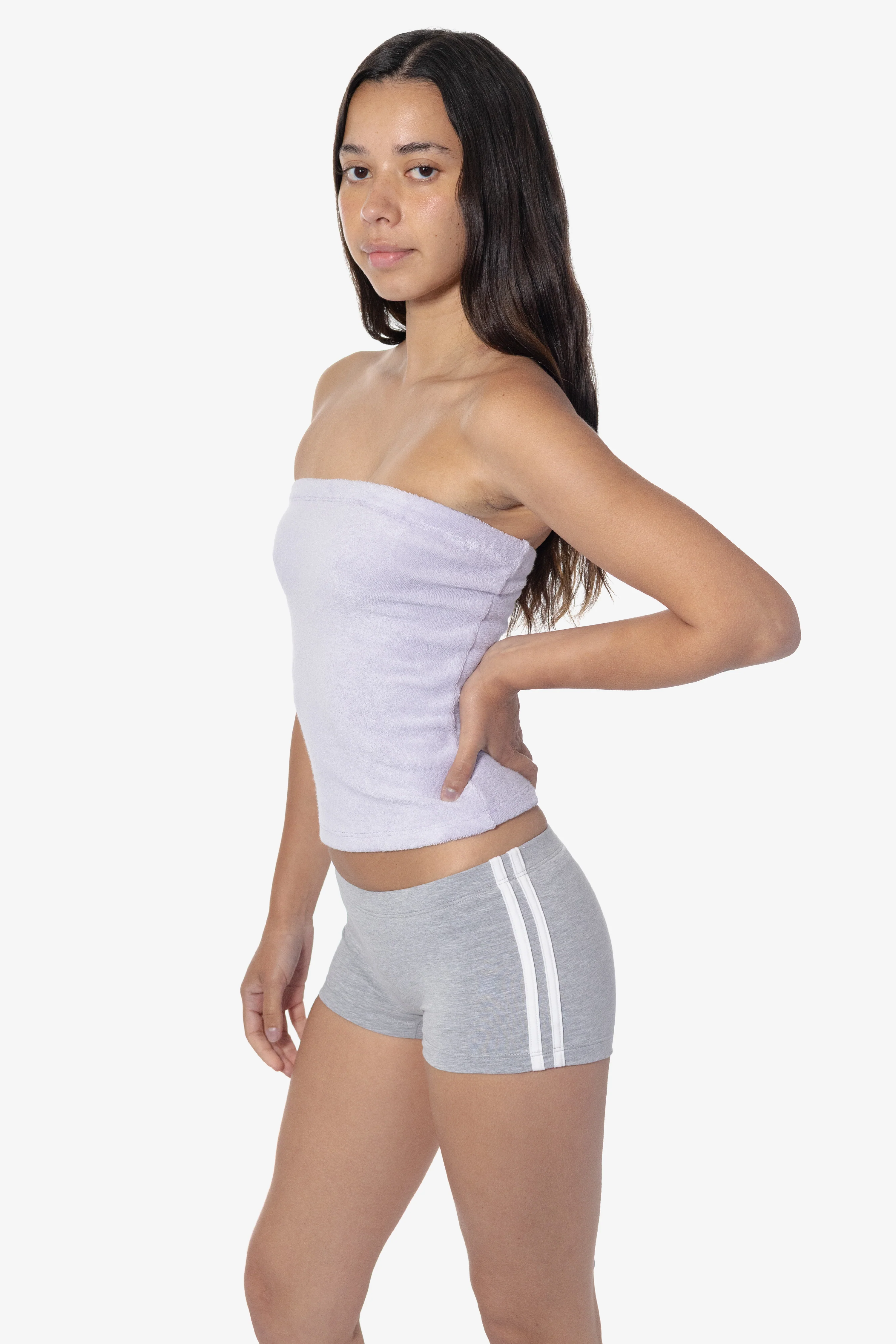83533 - Cotton Spandex Athletic Stripe Mini Short - Image 5
