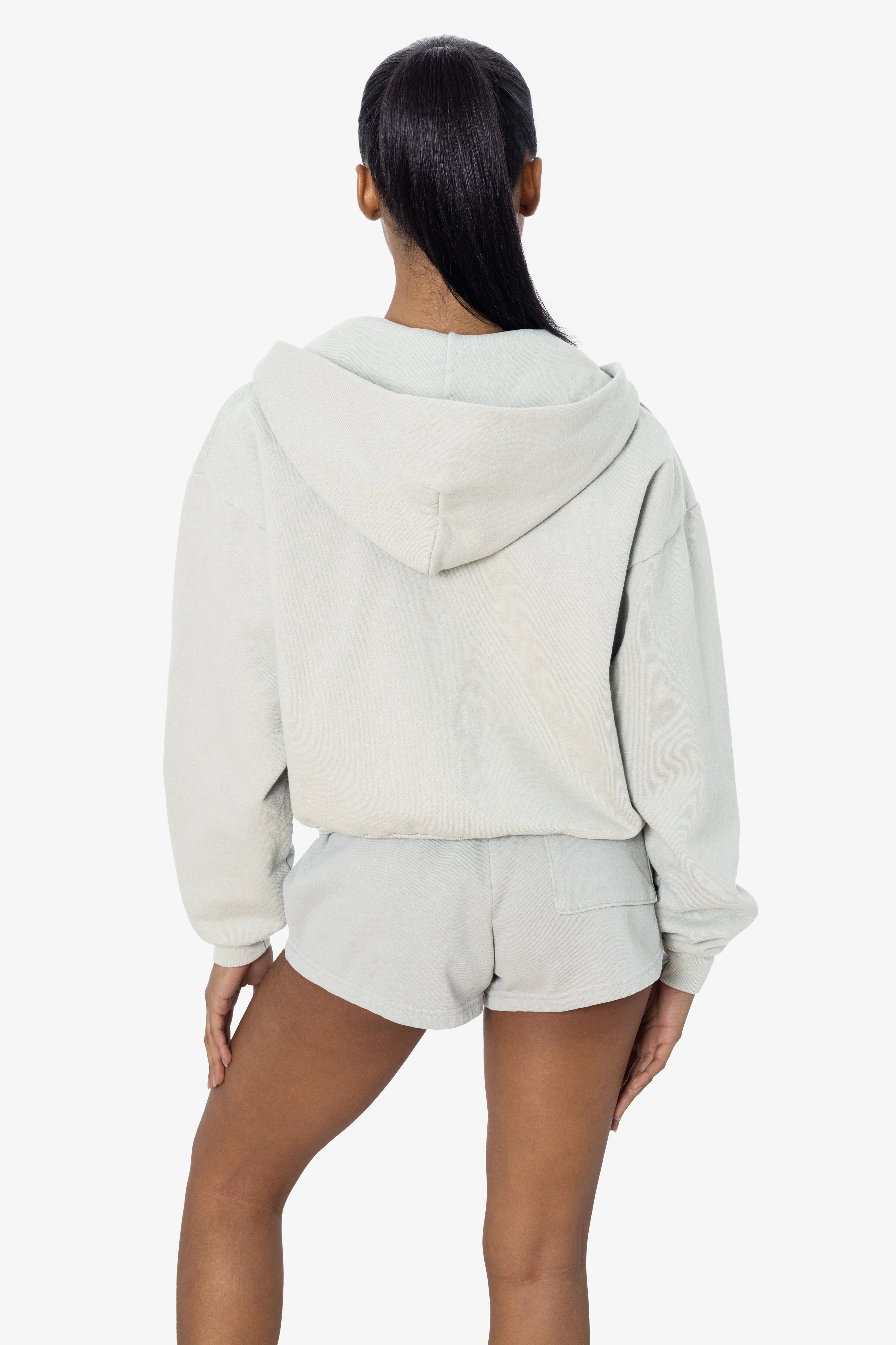 HF16 - Heavy Fleece Cropped Zip-Up Hoodie (Garment Dye) - Image 13