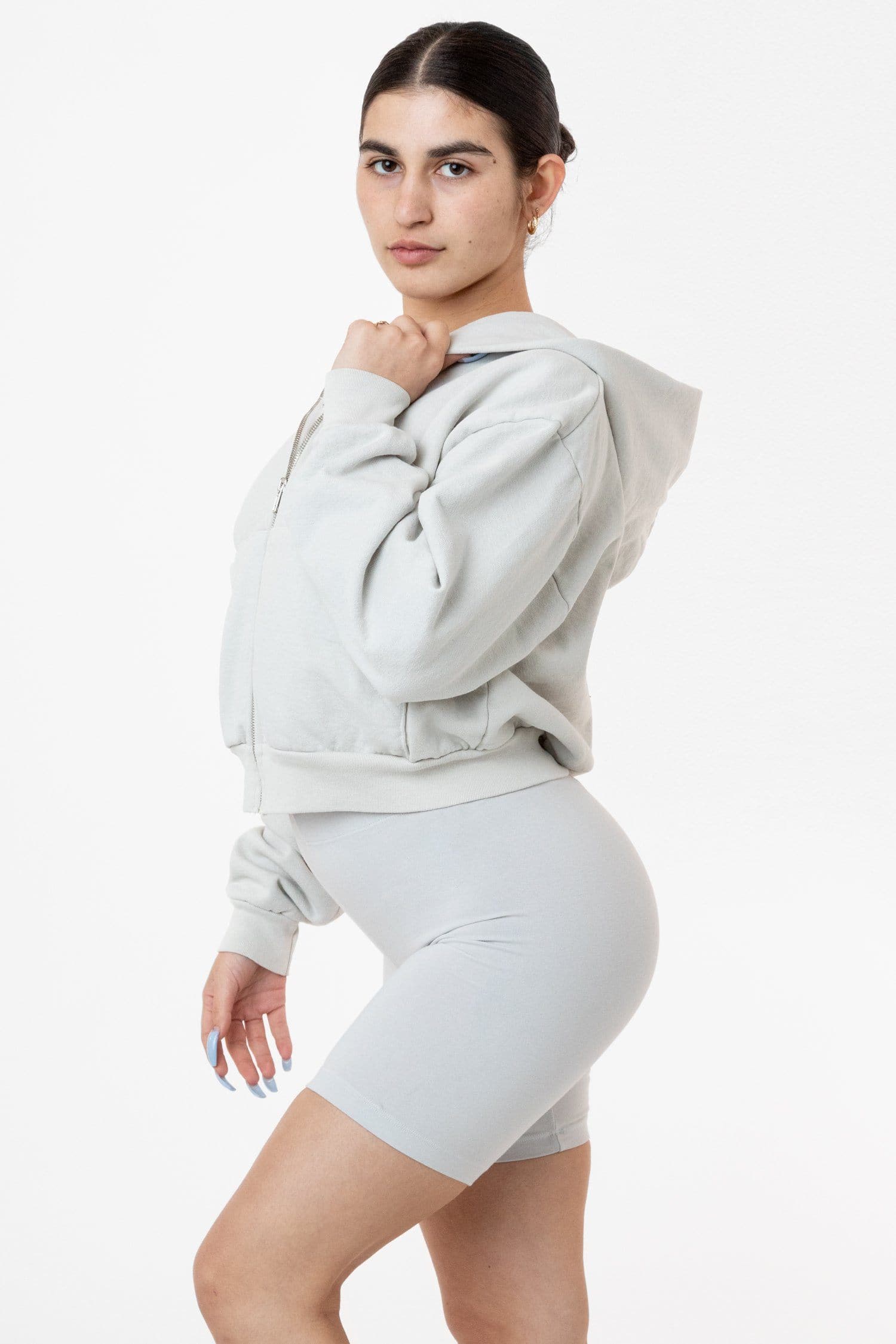 HF16 - Heavy Fleece Cropped Zip-Up Hoodie (Garment Dye) - Image 56