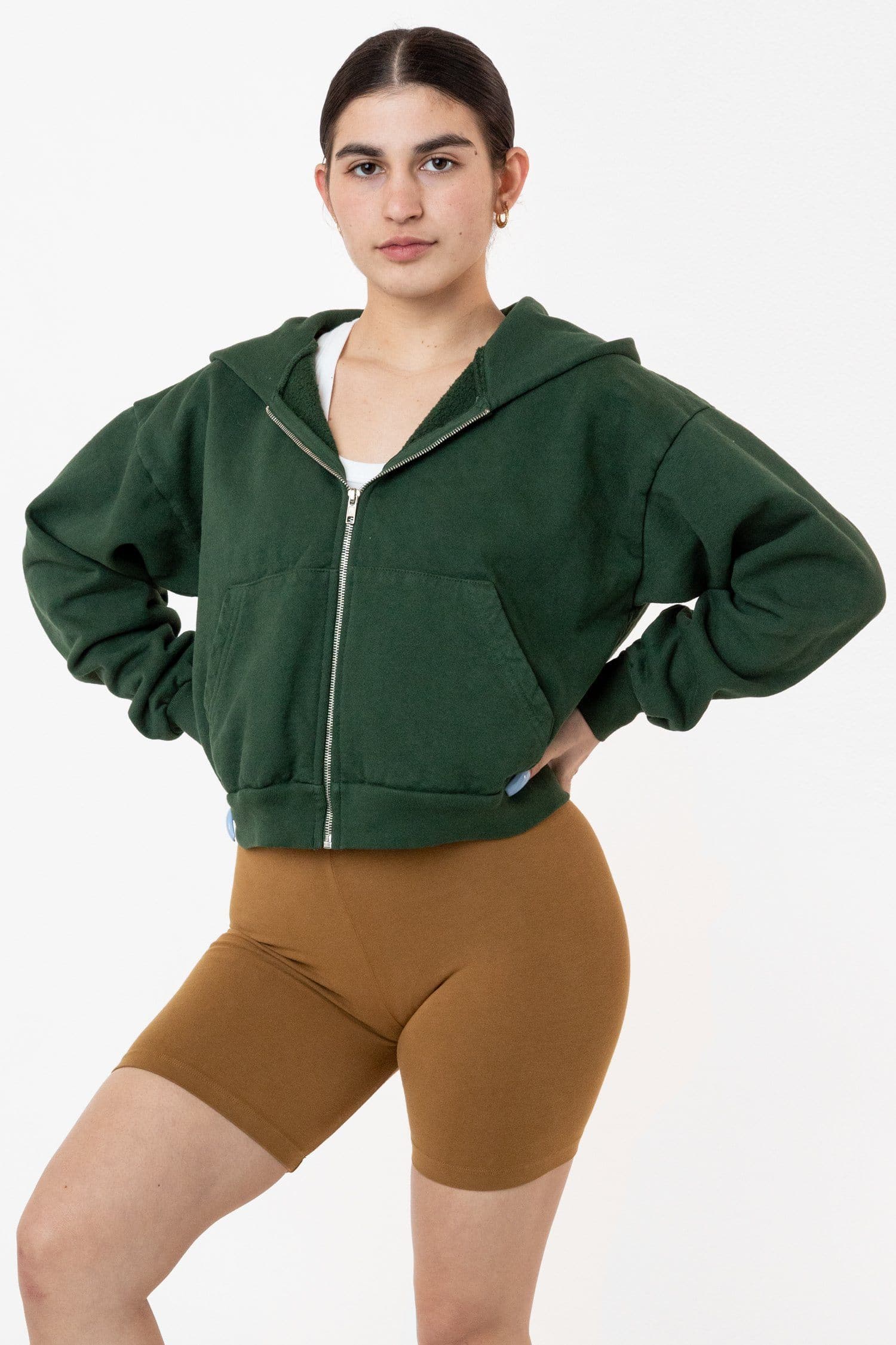 HF16 - Heavy Fleece Cropped Zip-Up Hoodie (Garment Dye) - Image 58