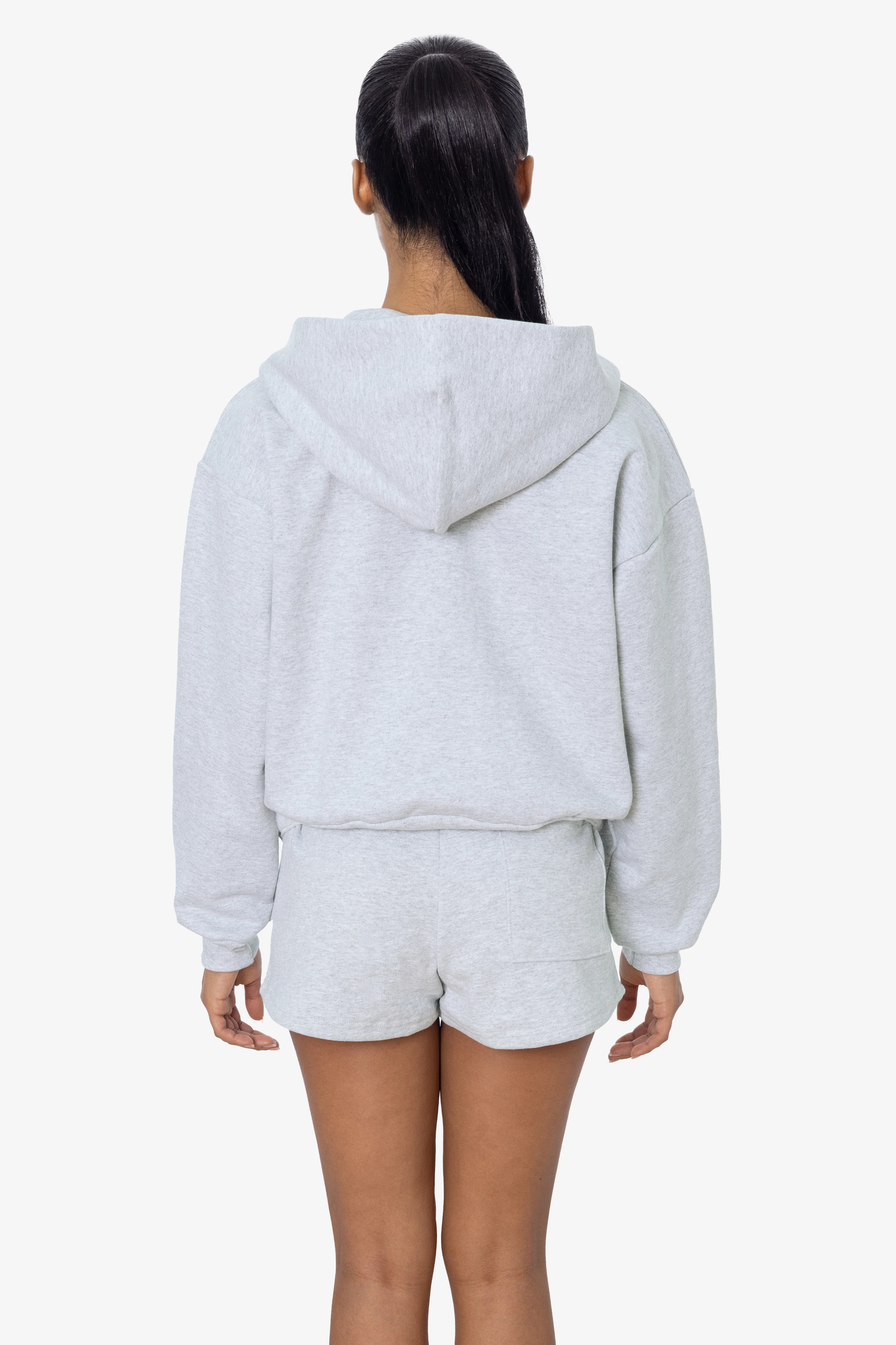 HF16 - Heavy Fleece Cropped Zip-Up Hoodie (Garment Dye) - Image 7
