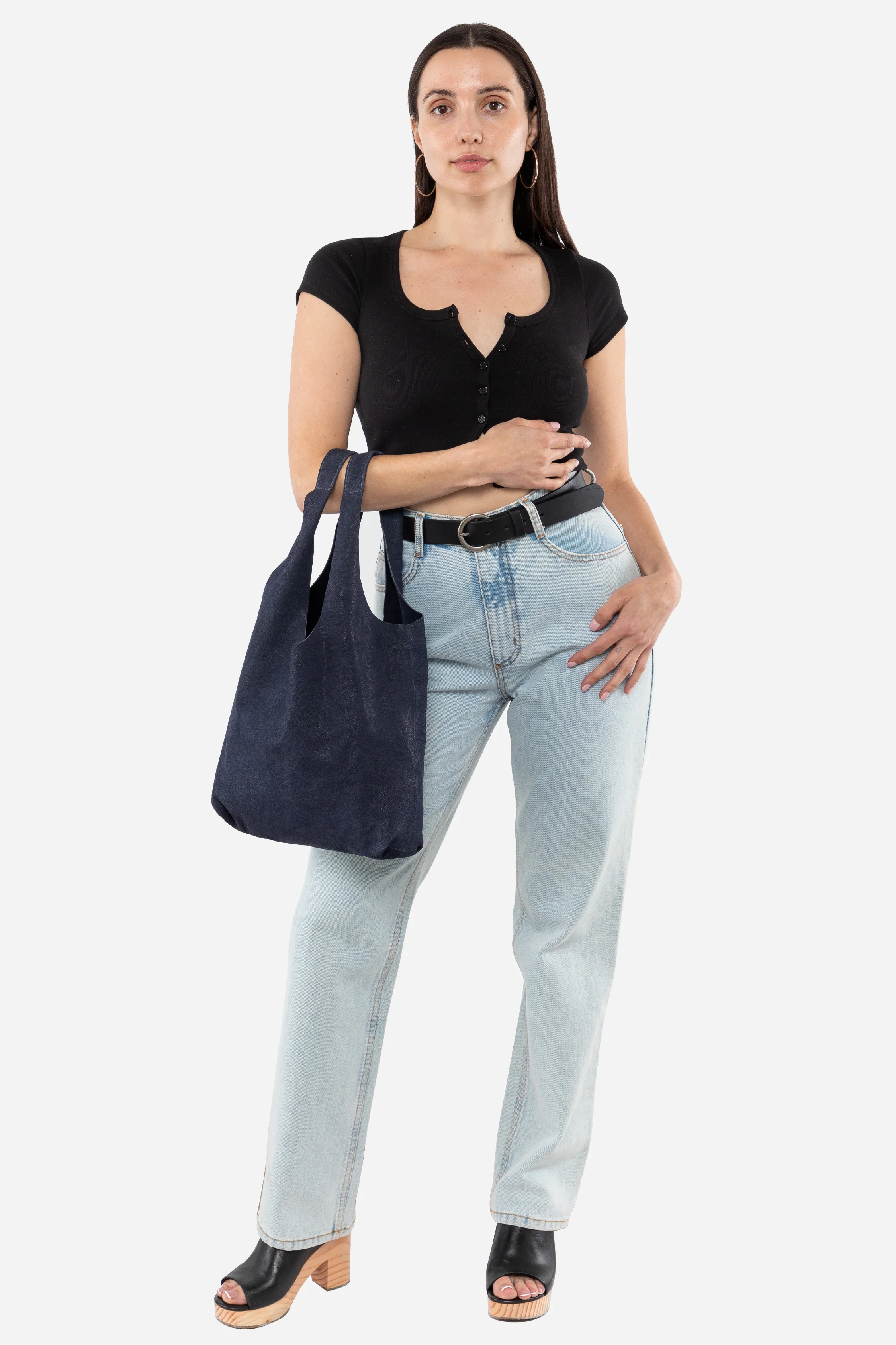 RLH3406 - Monochromatic Leather Shopping Bag - Image 112