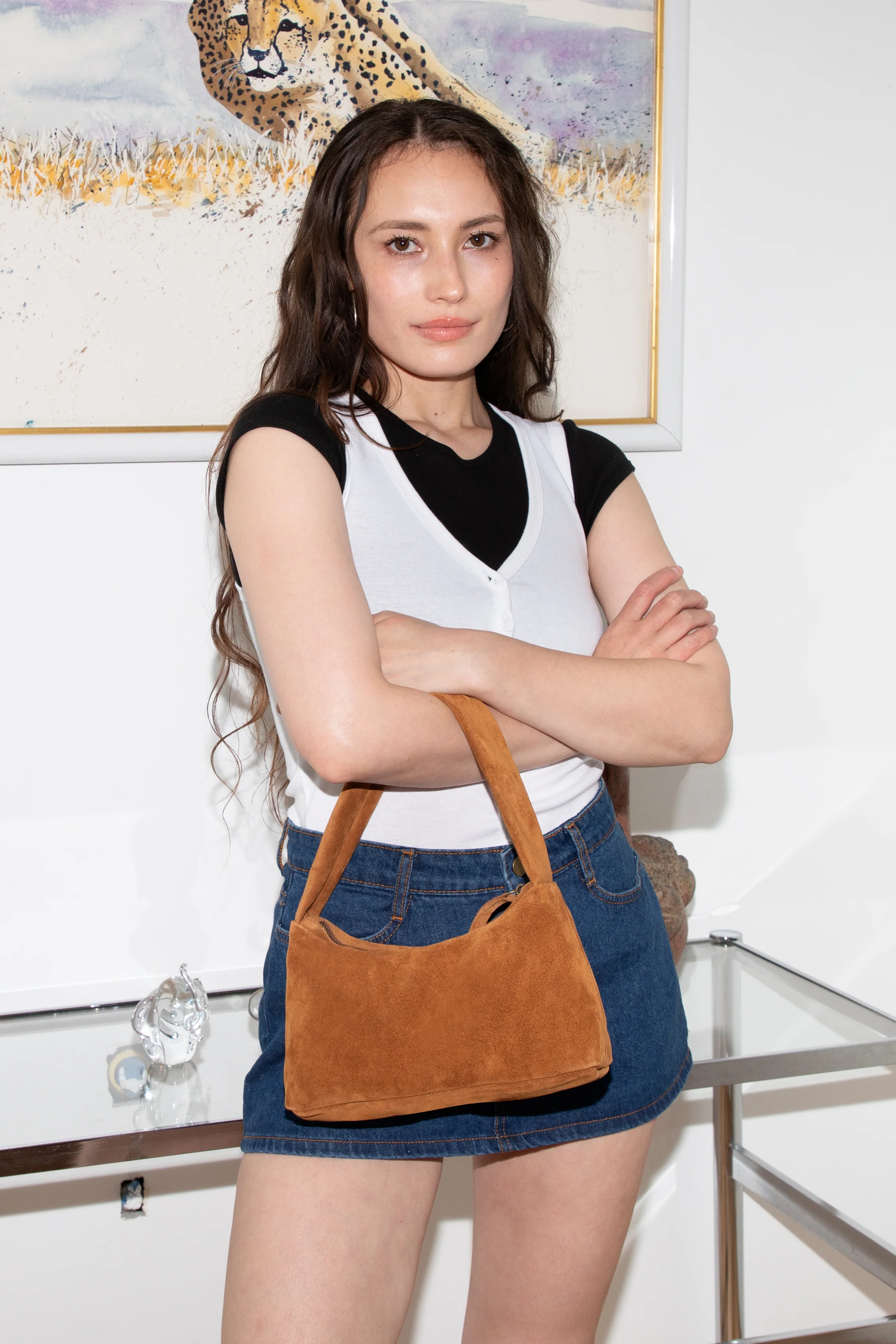 RLH3471 - Soft Suede Shoulder Bag - Image 14