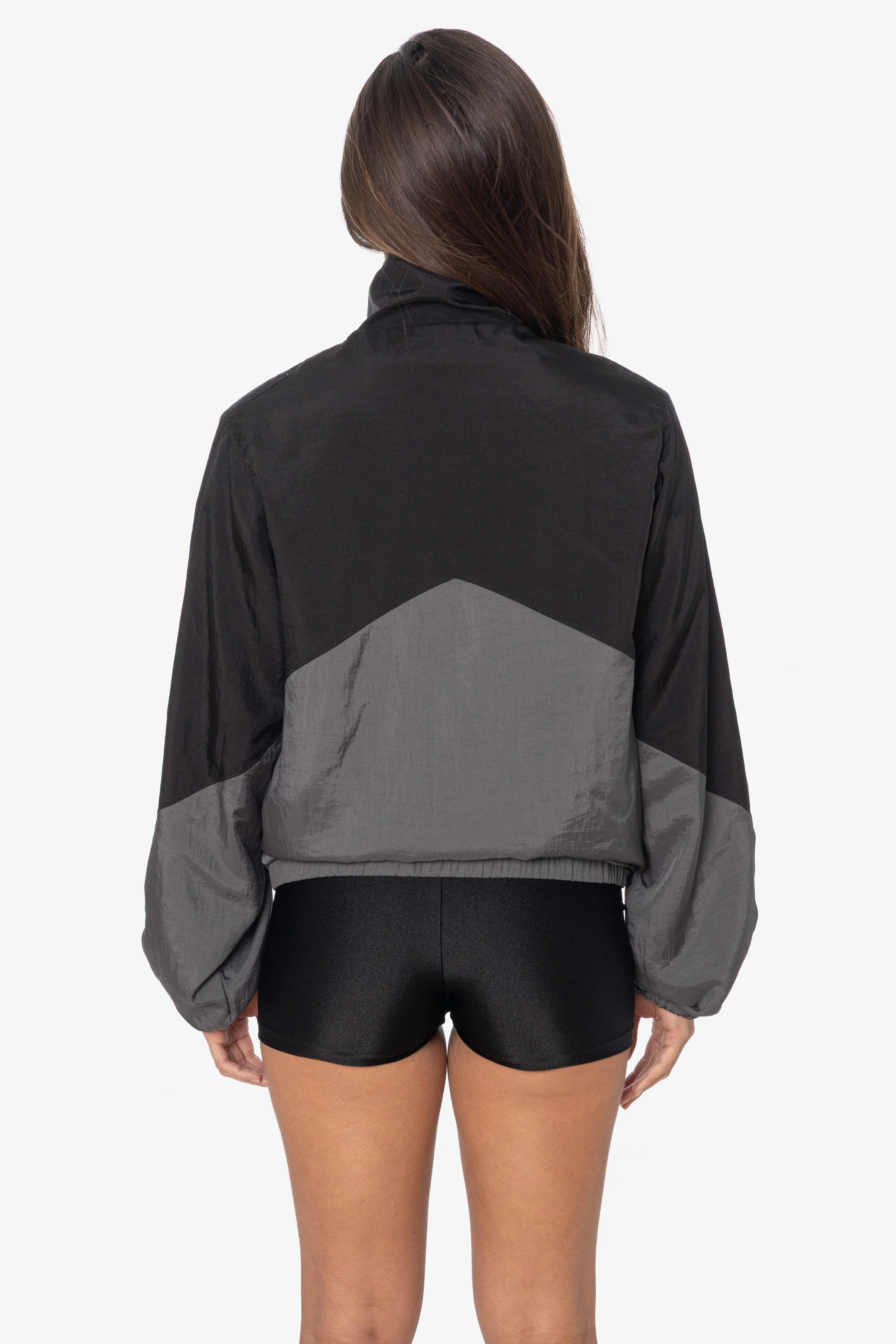 RNF555C - Nylon Crinkle Zip-Up Colorblock Windbreaker - Image 12