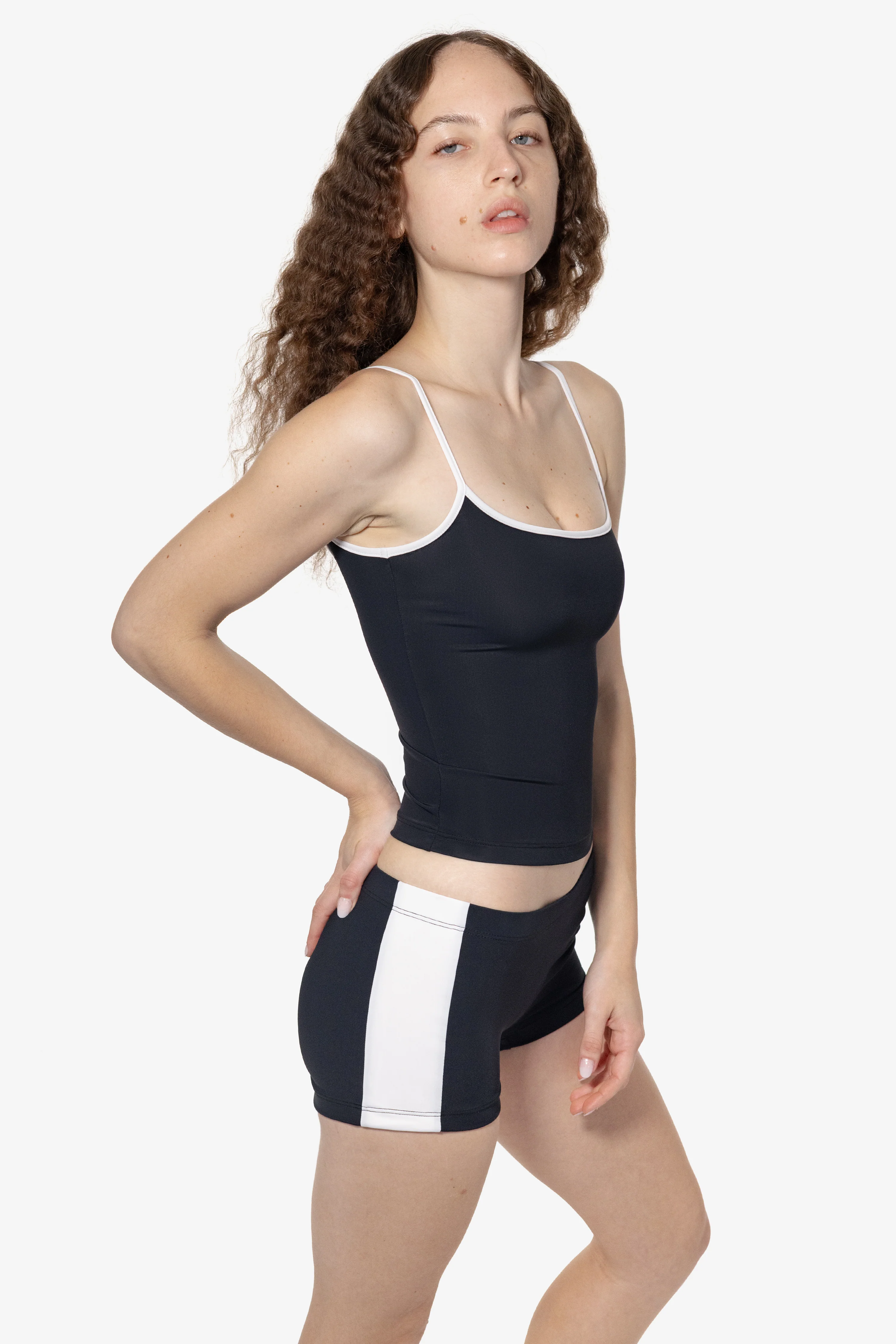 RNT531 - Nylon Tricot Contrast Spaghetti Tank - Image 9