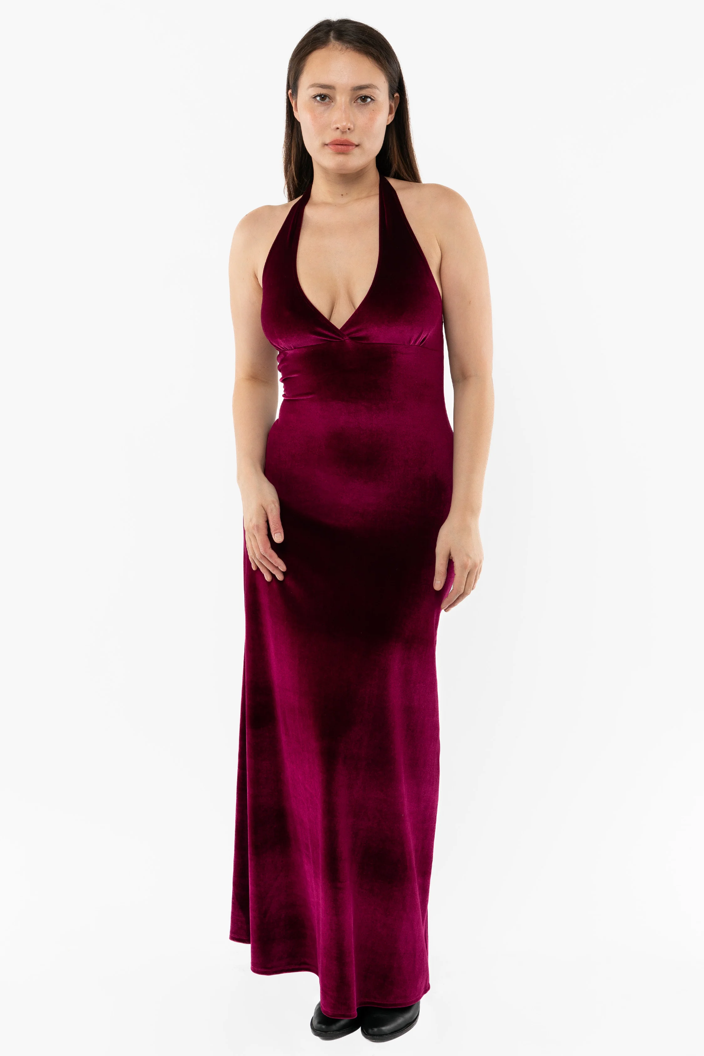 VVT8374 - Velvet Halter Maxi Dress - Image 2